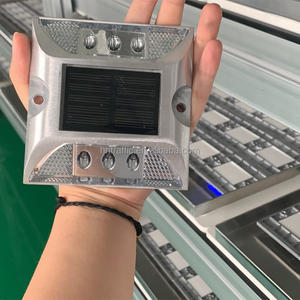 <span class=keywords><strong>Vial</strong></span> Bidireccional <span class=keywords><strong>de</strong></span> ojos <span class=keywords><strong>de</strong></span> <span class=keywords><strong>gato</strong></span> para pavimento, Panel Solar y luces Led, indicador lateral, tachuelas, color azul - Product Image 3