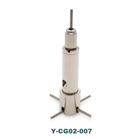 Kit de pince de câble en cuivre réglable prix d'usine luminaire vis panneau câble Suspension filetage extérieur pince de câble
