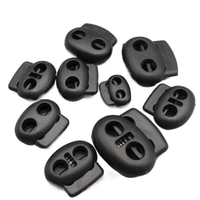 Double trou en plastique bouchon cordon serrures haricot cordon bascule Clip vêtements lacet Sportswear bouton boucle
