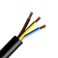 Câble de commande de cordon d'alimentation RVV flexible PVC double couche 2/3/4/5 noyaux 0.75/1/1.5/2.5/4/6mm fil toronné en cuivre 6mm