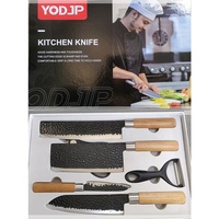 Ensemble de couteaux de cuisine 7 pièces en gros populaires avec manche creux et couteau de chef éplucheur de ciseaux pour la cuisine