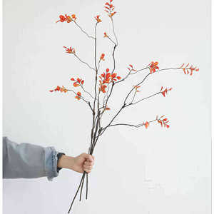 ใบเมเปิ้ลประดิษฐ์ 90 ซม. ดอกไม้ผ้าไหม กิ่งตกแต่ง สำหรับตกแต่งบ้านสไตล์วบิซาบิ - Product Image 1