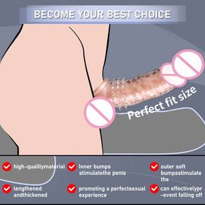 Heren Tpe Zachte Penis Condoom Capsules Vergroot En Verdikt Met Wolf Bretels Speciale Volwassen Seksspeeltjes Voor Frigiditeit - Product Image 6