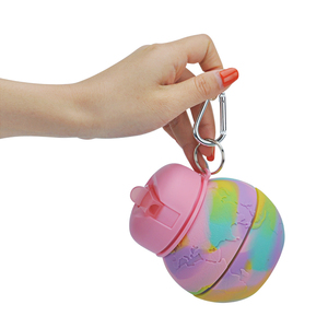 Large Leak-Proof Flip-Up Spout Silicone <b>Water</b> <b>Bottle</b> for Kids Cute Style with Tritan PC Materials Reusable Camping Cap Accessory - Product Image 4