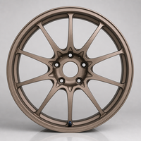 Nouvelle jante en alliage d'aluminium forgé 10 branches bronze mat concave profond logo personnalisé 16-22 pouces 5x114.3