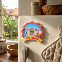 Aimants de réfrigérateur personnalisés en résine 3D, souvenirs personnalisés, aimants de réfrigérateur avec logo personnalisé, peints à la main, objets de collection, cadeaux décoratifs