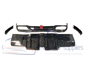 Difusor de parachoques trasero de fibra de carbono estilo IMP con recortes de escape para W205 C63 condición nueva pieza de automóvil - Product Image 4