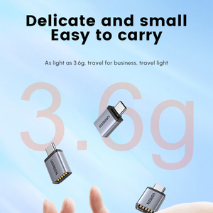UGREEN adaptor PVC, <span class=keywords><strong>USB</strong></span>-<span class=keywords><strong>C</strong></span>/M ke <span class=keywords><strong>USB</strong></span> 2.0A/F <span class=keywords><strong>OTG</strong></span> bahan aluminium yang dicetak - Product Image 6