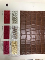 Tissu en cuir PU suédé imitation peau de crocodile de haute qualité, polyvalent pour chaussures pour femmes, rideaux, matelas, accessoires, artisanat, ceintures