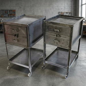 INDUSTRIAL & VINTAGE HOME FURNITURE IRON RUSTIC JALI BED SIDE CABINET for HOME OFFICE DINING <b>BATH</b> ROOM HOTEL - Product Image 2