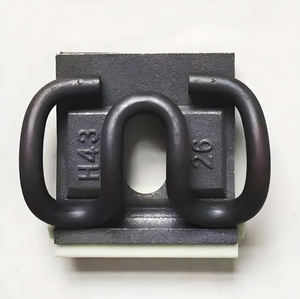 Piezas de tren ferroviario de fundición de forja resistente de fábrica Clip de vía férrea de aleación de acero de resorte de fuerza de sujeción - Product Image 1