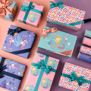 Wholesale 80g Birthday Sea Art <b>Paper</b> <b>Tissue</b> 43*300cm Gift Luxury Custom Packaging <b>Wrapping</b> <b>Paper</b> Roll - Product Image 2