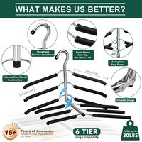 Perchas Cuadradas Brillantes de Acero Inoxidable Antideslizantes Ligeras y Duraderas para Ropa, Zapatos, Bufandas, Corbatas, Armario, Tienda de Ropa, Baño