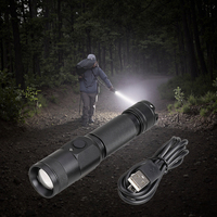 RichFire 1200 Lumen USB Rechargeable Tactique LED Lampe de Poche Corps en Alliage d'Aluminium