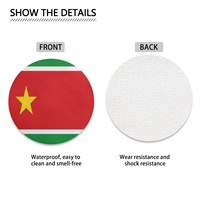 Sous-verres de voiture personnalisés avec drapeau de la Guadeloupe, lot de 2, tapis antidérapant et imperméable pour porte-gobelets de voiture, vente au détail et en gros disponibles