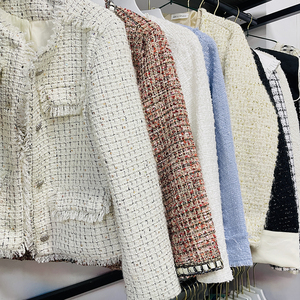 High Quality Used Women's Channel Style <strong>Tweed</strong> <strong>Jacket</strong> Winter Coat Suit Wholesale in Bales - Product Image 2