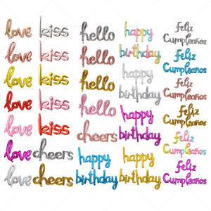 Fiesta personalizada cumpleaños decoración frase 16 32 40 pulgadas globo de aluminio personalizado Mini oro carta Globos letras Globos - Product Image 1