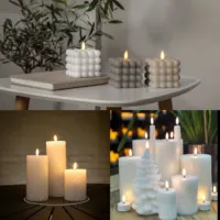 Neueste heiße Verkauf große Kugelform weiße Kerzen benutzer definierte billigste einfache Design Kunst führte Kerzen