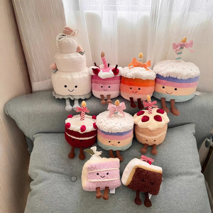 Poupée Gâteau Arc-en-ciel de Dessin Animé, Cadeau d'Anniversaire Créatif pour Enfants, Peluche Chat en Gelée, Poupée Gâteau pour Fille - Product Image 1