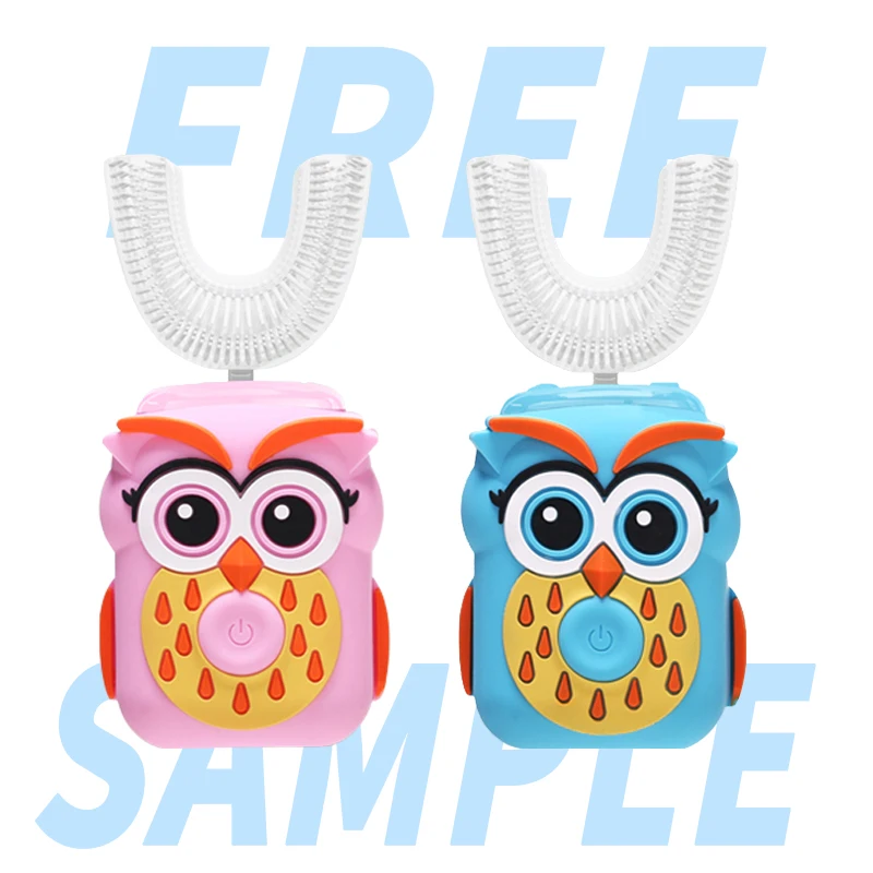 AIWO Factory Cheap Price Oral Care Brosse A Dents Enfants U Shaped Toothbrushes 360 Soft Silicone Child Toothbrush With Music