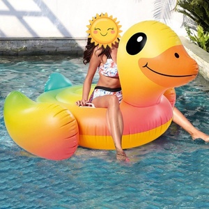 Pato Gigante Inflable para Piscina, Isla Flotante, Animal Acuático Inflable, Flotador de Voleibol Inflable para Piscina - Product Image 4