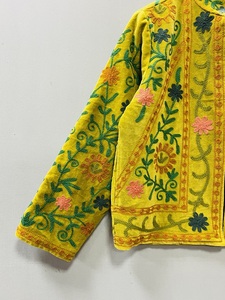 เสื้อแจ็คเก็ตปักลายซูซานีทำมือสำหรับผู้หญิง คอปกปีเตอร์แพน แขนยาว ลายดอกไม้ สวมใส่สบายทุกฤดู - Product Image 2