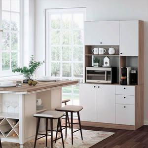 الجملة حار بيع جديد تصميم رخيصة المنظم خزانة بيضاء مخزن المطبخ خزائن المطبخ - Product Image 5