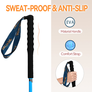 OKHEALING bastoni da trekking all'aperto in fibra di carbonio bastoni da passeggio nordici pieghevoli - Product Image 3