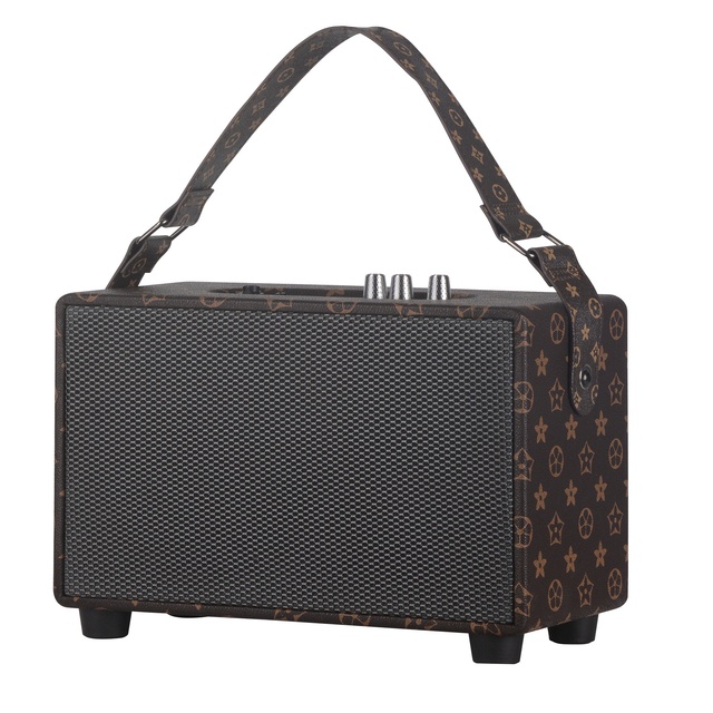 Portable 6.5 Inch Wireless for Bluetooth Microphone with RGB LED Lighting Square Dance & KTV Speaker Shoulder Strap Hanging
