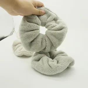 Nieuwe Mode Grote Handdoek Scrunchies Microfiber Zachte Fluwelen Haarband Paardenstaart Houders Drogen Badstof Scrunchies Voor Haar Vrouwen