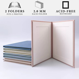 <span class=keywords><strong>Album</strong></span> Portafoto Premium in Lino/Cotone per 2 Foto, Materiale Naturale di Alta Qualità per Esporre <span class=keywords><strong>Ricordi</strong></span> - Product Image 2