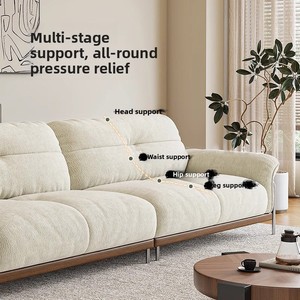 Juego de sofá Seccional de chenilla Retro antiguo, pequeño apartamento, diseñador de franela para sala de estar de <span class=keywords><strong>fila</strong></span> recta con subsidio del Gobierno - Product Image 3