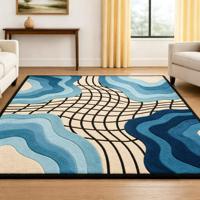 Moderne Teppiche Handgetuftete Teppiche Geometrischer Y2K Schachbrett-Teppich Großer Abstrakter Wollteppich für Wohnzimmer Schlafzimmer Tapis