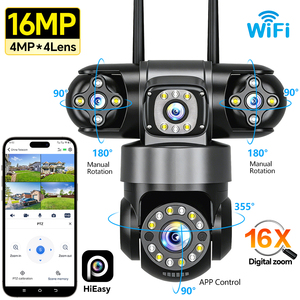 16MP WiFi PTZ Güvenlik Kamerası 4MP*4Lens 4 Ekranlı CCTV Kamera APP Kontrolü Hareket Algılama Gece Görüşü IP66 Ev Gözetimi için - Product Image 1
