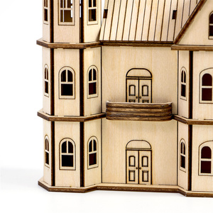 Puzzle <span class=keywords><strong>de</strong></span> vacances <span class=keywords><strong>de</strong></span> Noël exquis en <span class=keywords><strong>bois</strong></span> 3D décoration <span class=keywords><strong>de</strong></span> la maison assembler petite maison <span class=keywords><strong>château</strong></span> jouet cadeau surpris - Product Image 2