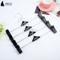 Cintre pantalon triangulaire peu cher, 10 pièces, gain de place, avec clips, vente en gros