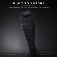 Manchon de compression pour mollet avec coussin alvéolé, support épaissi et deux bandes antidérapantes en silicone pour l'entraînement