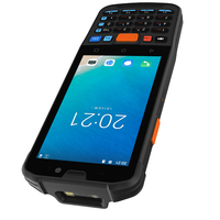 Escáner de Código de Barras PDA de Fábrica Directa con Teclado, Terminal Portátil 4G LTE, 4+64GB, NFC, Android 14 para Logística de Almacén