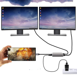 <span class=keywords><strong>TUTI</strong></span> Hub USB 4 en 1 Double HDTV 4k60hz PD 100w Charge Compatible Convertisseur Adaptateur Type C Station d'accueil pour Ordinateur Portable - Product Image 6