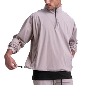 Sweat à capuche de pêche léger, fermeture éclair quart, nylon uni, vêtements d'été pour homme, vêtements anti-UV, sweat à capuche décontracté pour homme - Product Image 1