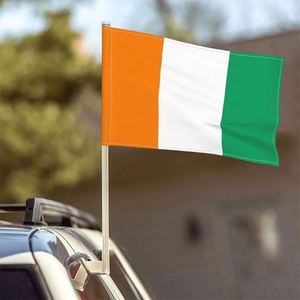 Manufacturer Direct Supply <b>Flag</b> of Cote D'Ivoire Car Window Clip Auto Decoration Double Stitch Printing for National Decor - Product Image 2