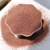 Granulats de grenat marin naturel à faible teneur en poussière 80 mesh pour finition de bords supérieure de l'acier inoxydable, du marbre et du verre par découpe jet d'eau