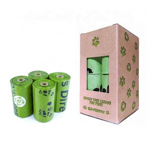 Custom Biodegradable Pet Waste Roll <b>Bag</b> <b>Compostable</b> Dog Poop Roll <b>Bags</b> EN 13432 - Product Image 1