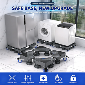 <b>Rolling</b> Appliance Base Swivel Casters Heavy Duty Steel Front Load Ready Smooth Move Portable Washer Stand With Wheels Pro <b>Kit</b> - Product Image 5