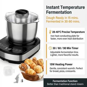 Mélangeur à pâte <span class=keywords><strong>professionnel</strong></span> 7L avec balance intégrée et fonction de fermentation 28-40°C, moteur en cuivre CC 200W, <span class=keywords><strong>pétrin</strong></span> électrique pour boulangerie - Product Image 5