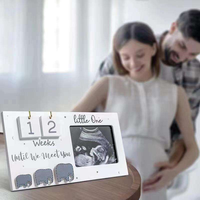 Cadre photo en bois pour les étapes importantes de la naissance du nouveau-né, pour la décoration de la chambre ou du salon, commémorant la croissance du bébé