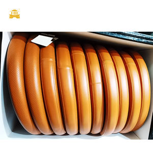 Cubierta de volante de coche de alta calidad Cubiertas de volante de cuero genuino - Product Image 1