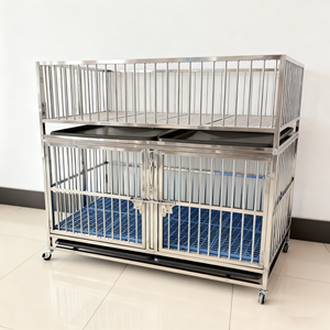 Equipo Veterinario, Jaula Modular <span class=keywords><strong>para</strong></span> Perros <span class=keywords><strong>de</strong></span> Acero Inoxidable con Diseño Moderno y Simple, Cierre <span class=keywords><strong>de</strong></span> Botón <span class=keywords><strong>para</strong></span> Mayor Comodidad y Seguridad <span class=keywords><strong>para</strong></span> Mascotas - Product Image 5