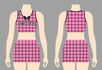Nouveaux ensembles d'entraînement de cheerleading pour la saison - Tenues d'exercice imprimées en polyester et élasthanne pour cheerleading