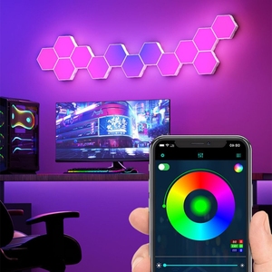 Hiện đại RGB LED tường ánh sáng ABS USB cho phòng ngủ nhà thông minh môi trường xung quanh ánh sáng <span class=keywords><strong>wifi</strong></span> từ xa ứng dụng điều khiển Điều khiển bằng giọng nói - Product Image 5